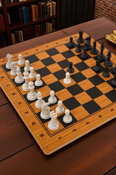 BRN Oyuncak Ahşap Eğitici Ve Öğretici Masa Oyunu Ahşap Satranç Takımı