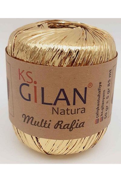 Nusrat Bilişim Shiny Raffia Gold Bag Accessory - No:1