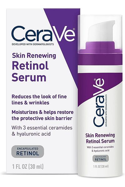 CeraVe سيروم الريتينول المضاد للشيخوخة من سيرافي للوجه، 1 أونصة سائلة، خالٍ من العطور، لجميع أنواع البشرة، 30 مل
