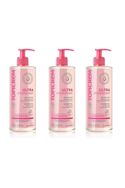 Topicrem Ultra Hydratant Shower Gel 500 ml 3 Adet