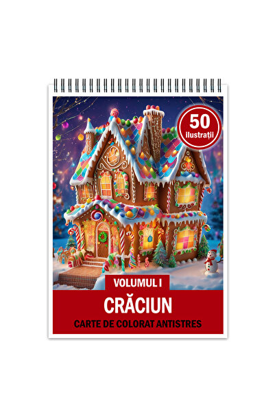 Legendary Gifts Carte de colorat pentruantistres, 50 de ilustratii, Craciun - Volumul I