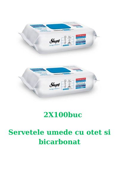 Sleepy Pack of 2 Sleepy Easy Clean Bleach Additive Multisurface Wet Wipes, 2x100 pcs
