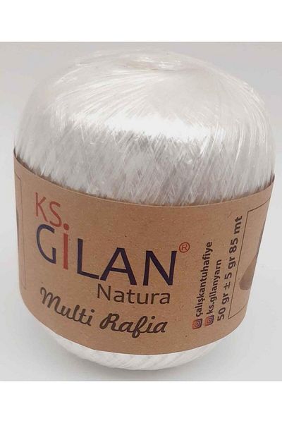 Nusrat Bilişim Shiny Raffia White Bag Accessory - No:5