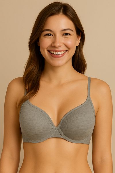 LİBELLA İÇ GİYİM Sutien confortabil de bază cu sârmă – Culoare gri – Sutien cu push-up