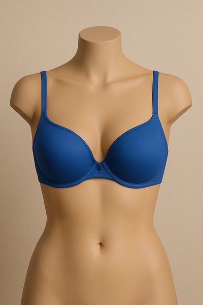 LİBELLA İÇ GİYİM Sutien confortabil de bază cu sârmă – Culoare roșie – Sutien cu susținere – Sutien căptușit – Albastru