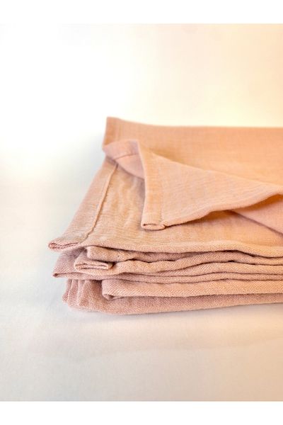 Vita Cherie Set of 2 Muslin Baby Blankets |   100X100Cm |   100% Cotton |   Ecru & Pink |   For Sensitive Skin