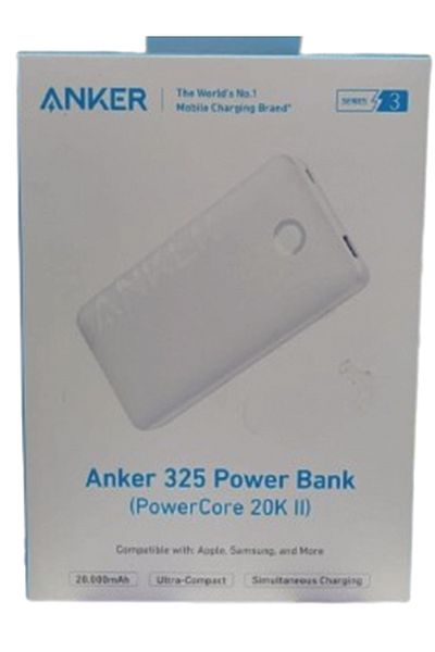 Anker 325 Power Bank (PowerCore 20K II) – 20,000mAh Capacity