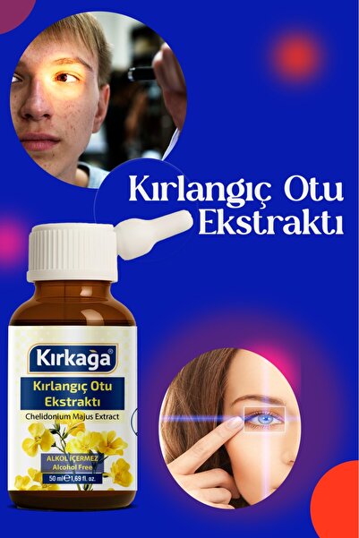 Kırkağa Kırlangıç Otu Ekstraktı 50 ml (Chelidonium Majus Extract) Kırlangıç Otu Damlası %100 Bitkisel Doğal