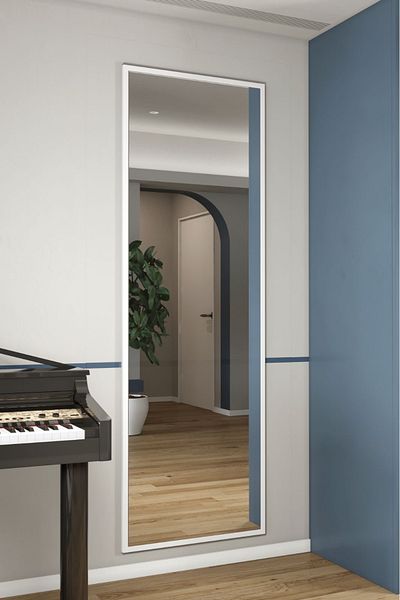 Marsah Home Rectangular Wall Mirror 180x60 Cm White