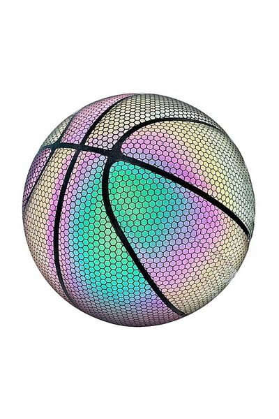 FOXMAG24 Reflective basketball ball, diameter 24 cm, made of synthetic leather, multicolor