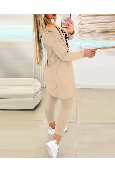 Asil Acar Home Set de trei piese din crepon cu mânecă lungă pentru femei