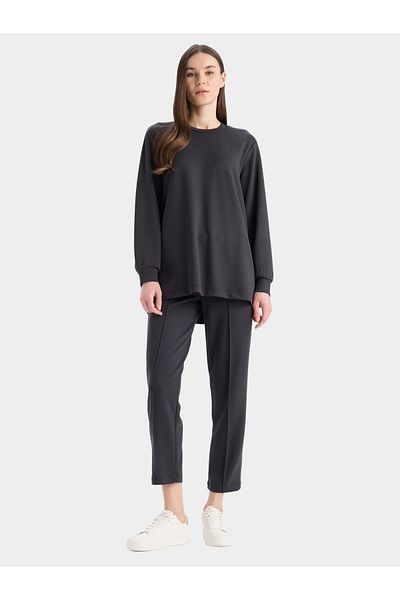 DeFacto Women Black Solid Long Sleeve T-Shirt