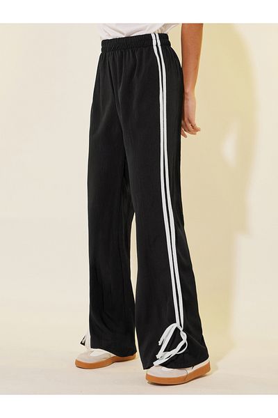 Styli Butterfly Knot Detail Wide Leg Pants