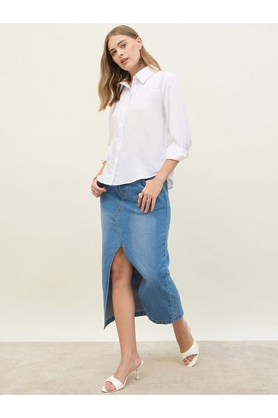 Styli Regular Fit Spread Collar Shirt with Pintuck Detail
