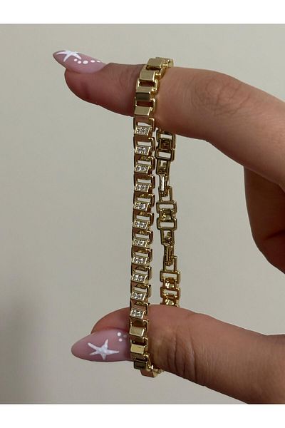 Akiha Aksesuar Square Stone Brand Equivalent Jewelry Work Xuping Stamped Bracelet
