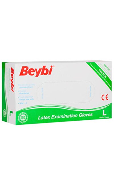 Beybi Latex Powdered (L) Large Size Inspection Gloves 100 Pack