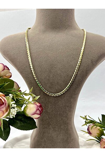 MASAL TAKI&AKSESUAR XUPING Burma Özel Detaylı Çelik Kolye (14K Gold 60cm/4.2MM)