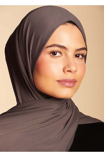 organic cotton Premium Jersey Hijab Brown