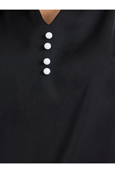 Take Two By Styli Solid Button Front Sleeveless Blouse