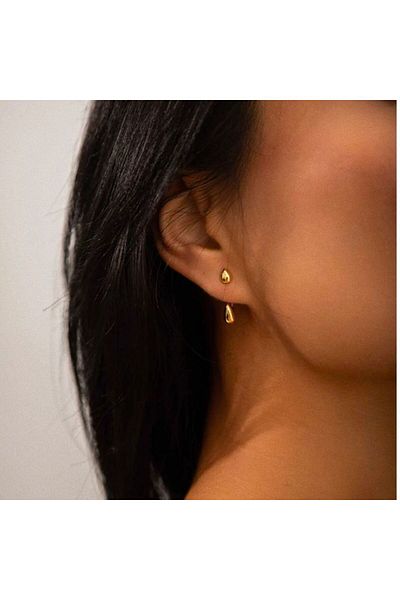 HISCOSMETIC Women's Gold-Gold Water Drop Elegant Earrings