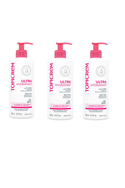 Topicrem Ultra Hydratant Vücut Sütü 500 ml 3 Adet