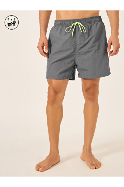 Styli Solid Regular Swim Shorts with Contrast Drawstring