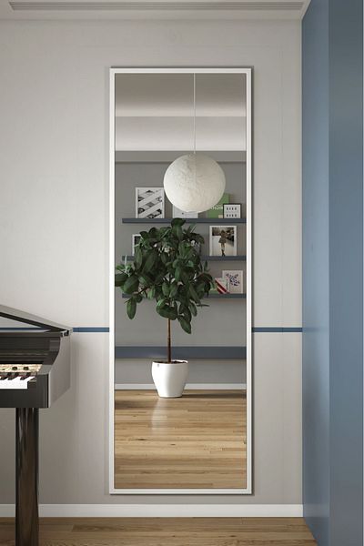 Marsah Home Rectangular Wall Mirror 180x60 Cm White