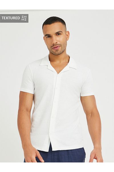 Styli Textured Relaxed Fit Buttoned Shirt