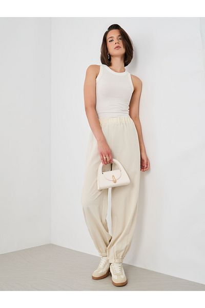 Styli Embroidered Relaxed Fit Cuffed Pants