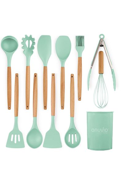 Onuvio 12-piece kitchen utensil set, Food-grade Silicone, Heat-resistant, Non-stick, Onuvio™ - Mint Green