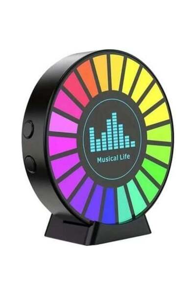 Genel Markalar SESE DUYARLI YUVARLAK RGB USB ŞARJLI ARAÇ KOKULU 5V 1A EKOLAYZER