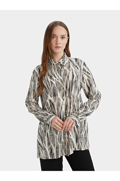 DeFacto Black Printed Long Sleeve Shirt