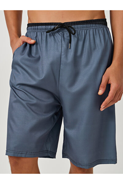 Styli Solid Regular Fit Swim Shorts with Contrast Waistband