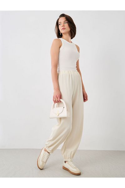 Styli Embroidered Relaxed Fit Cuffed Pants