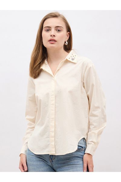 Styli Embellished Detail Long Sleeves Regular Fit Shirt