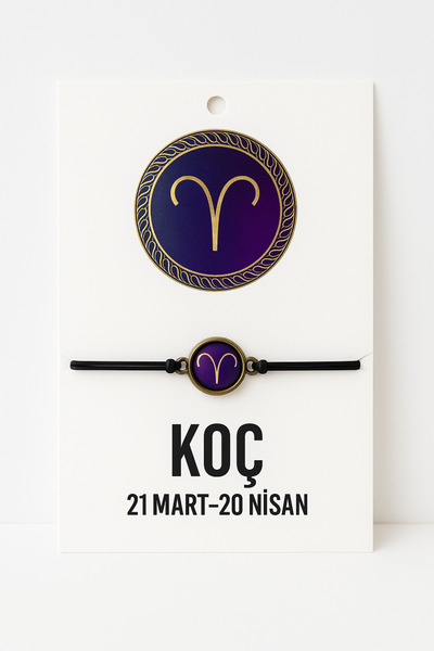 MakeWell Burç Bileklikleri Tarihli Koç Kova Boğa İkizler Yengeç Burçları İpli...