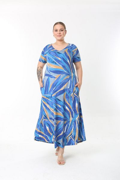 XL Modam XLMODAM ΓΥΝΑΙΚΕΙΟ ΠΟΛΥΧΡΩΜΑΤΙΚΟ ΦΟΡΕΜΑ Lycra PLUS SIZE