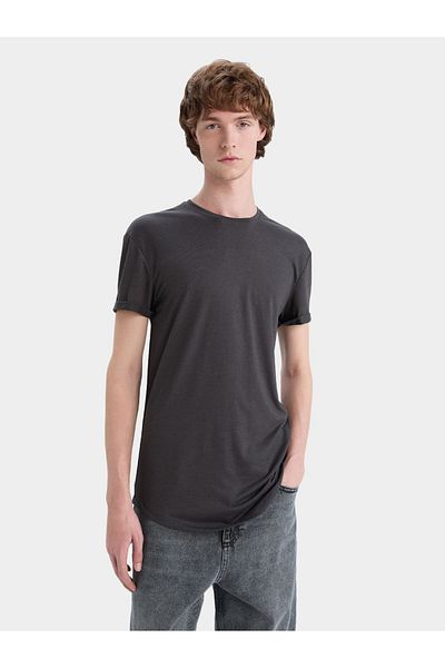 DeFacto Men Slim Fit Crew Neck T-Shirt - Black