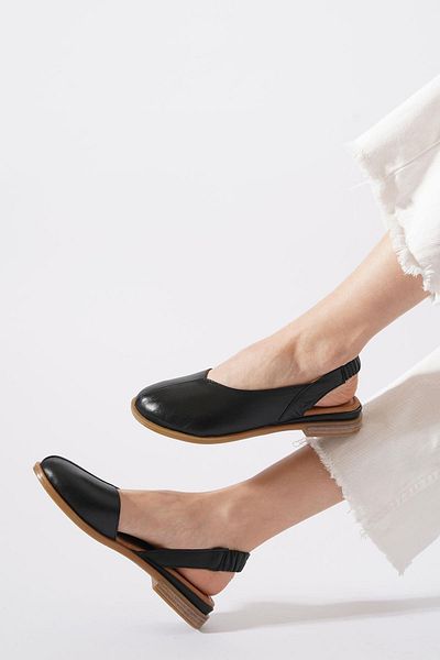 Moda Pie Villost Closed Toe Genuine Leather Women's Shoes Black