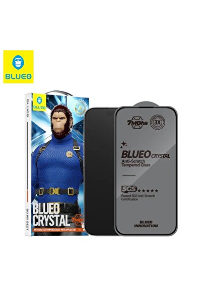 BLUEO Crystal iPhone 16 Uyumlu 7 MOhs Sertlik 3 Kat Çizilmeye Dayanıklı HD Ca...