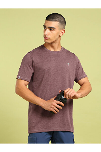 Technosport By Styli Melange Short Sleeve Slim Fit T-Shirt