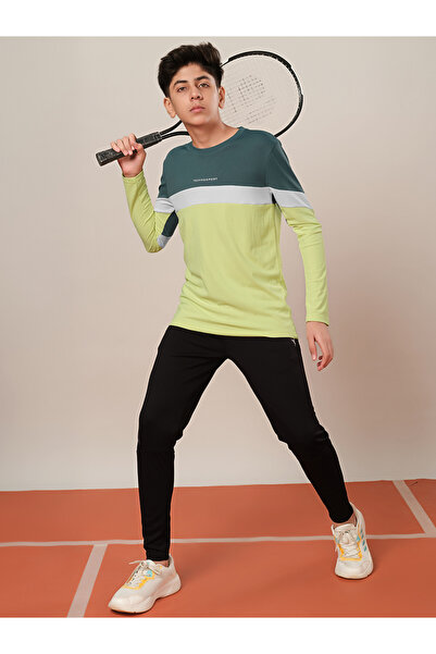 Technosport By Styli Color Block Long Sleeve T-Shirt