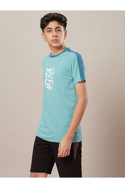 Technosport By Styli Color Block Short Sleeve Regular Fit T-Shirt