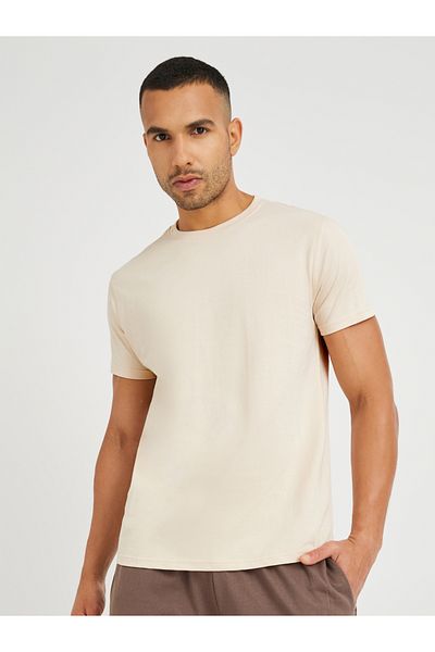Styli Solid Short Sleeve Crew Neck T-Shirt