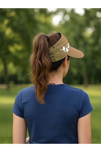 LAGRANZE Women's Wide Brim Visor Sun Hat - Adjustable Summer Brim Velcro Beach Hat