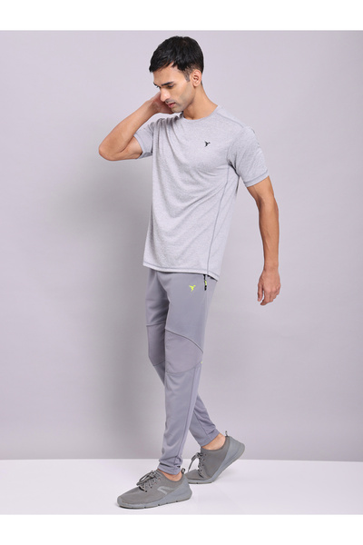 Technosport By Styli Melange Short Sleeve Slim Fit T-Shirt