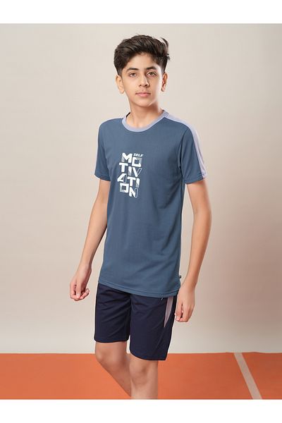 Technosport By Styli Color Block Crew Neck Regular Fit T-Shirt