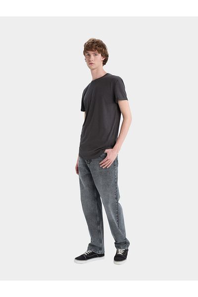 DeFacto Men Slim Fit Crew Neck T-Shirt - Black