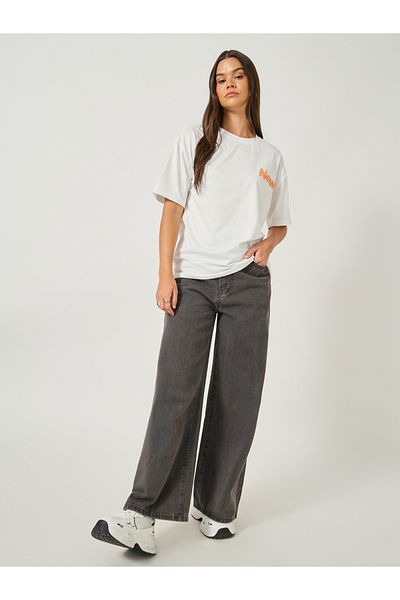 Styli Slogan Print Round Neck T-Shirt