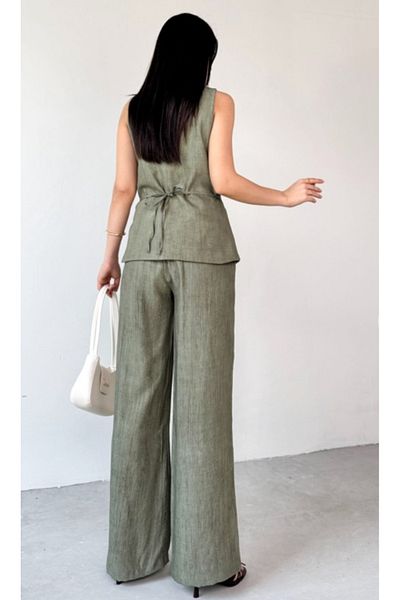 Astrea Butik Belted Vest Pants Suit